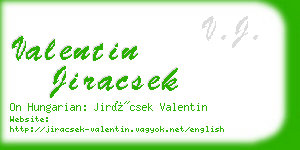 valentin jiracsek business card